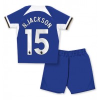 Chelsea Nicolas Jackson #15 Hjemmedraktsett Barn 2023-24 Kortermet (+ Korte bukser)